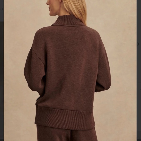 Varley Sally Half-Zip Sweat • Coffee Bean Marl • Size Small • NWT - Picture 4 of 9